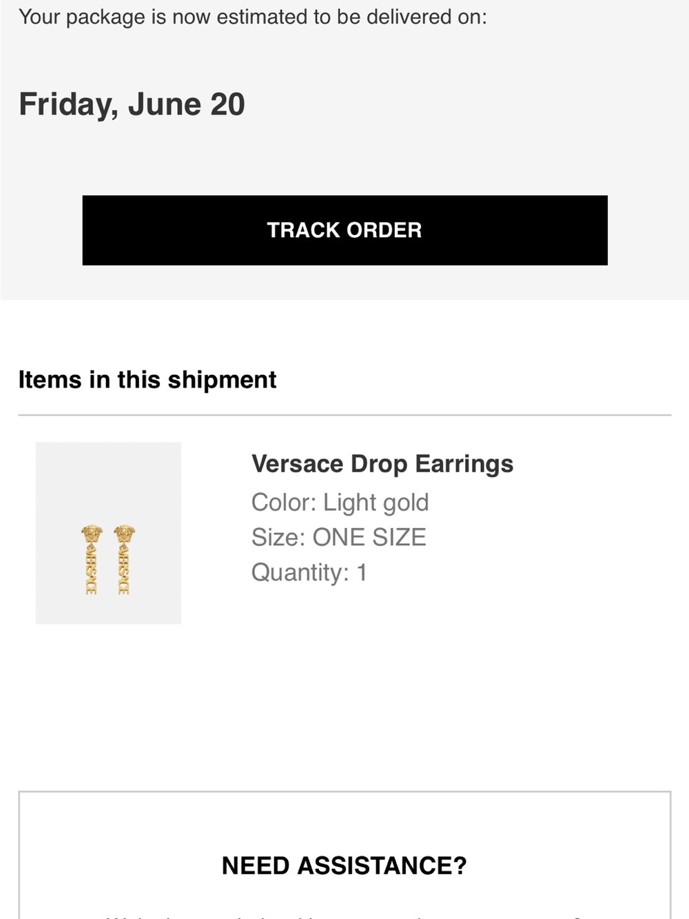 Versace Gold Medusa Logo Drop Earrings with Versace Lettering Authentic proof!! - Picture 6 of 9